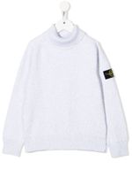 Stone Island Junior pull à motif Compass signature - Gris