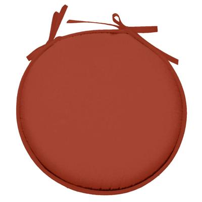 Stof Textile Home stoelkussens - terracotta - D40 x H3 cm - voor binnen - rond
