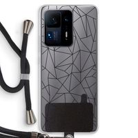 Geometrische lijnen zwart: Xiaomi Mi Mix 4 Transparant Hoesje met koord