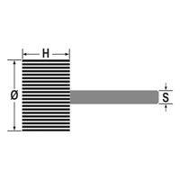 Beta 11271A M Schuurvlies slijpborstel | korund synthetisch fiber schuurmateriaal | 10 stuks - 112710002 112710002 - thumbnail