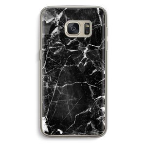 Zwart Marmer 2: Samsung Galaxy S7 Transparant Hoesje