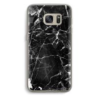 Zwart Marmer 2: Samsung Galaxy S7 Transparant Hoesje