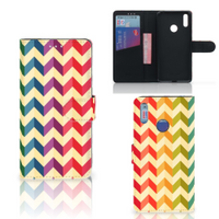 Huawei Y7 (2019) Telefoon Hoesje Zigzag Multi Color