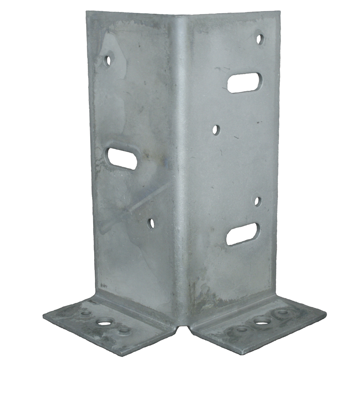 GB paalhouder type A 2 lippen 70x70x145mm zink magnesium | 20 stuks - GB73571