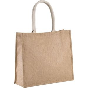 Jute naturel/beige shopper/boodschappen tas 42 cm