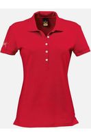 TRIGEMA Slim Fit Dames Poloshirt rood, Effen - thumbnail