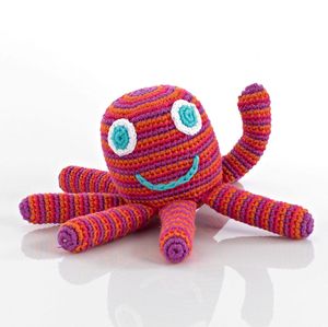 Pebble rammelaar - Octopus roze