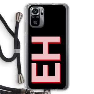 Monogram: Xiaomi Redmi Note 10S Transparant Hoesje met koord