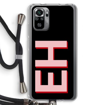 Monogram: Xiaomi Redmi Note 10S Transparant Hoesje met koord