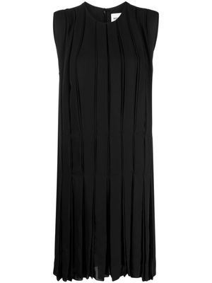 KHAITE robe en soie à design plissé - Noir