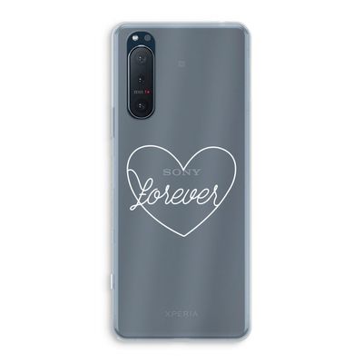 Forever heart pastel: Sony Xperia 5 II Transparant Hoesje