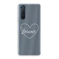 Forever heart pastel: Sony Xperia 5 II Transparant Hoesje