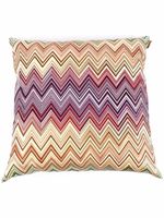 Missoni Home coussin Jarris à motif zigzag - Violet - thumbnail