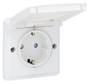 Niko Hydro waterdicht stopcontact 1-voudig wit