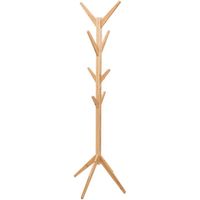 5Five kapstok - beige - bamboe - 8 haaks - 60 x 60 x 178 cm - Kapstokken