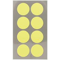 Hobby stickers - 64x stuks - D25 mm - neon geel ronde stickers - Kantoor stickers - Scrapbook