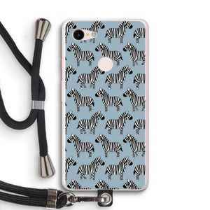 Zebra: Pixel 3 XL Transparant Hoesje met koord