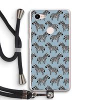 Zebra: Pixel 3 XL Transparant Hoesje met koord