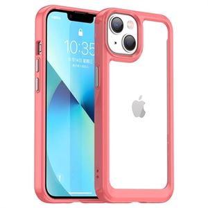 iPhone 14 Plus Anti-Shock Hybride Hoesje - Rood