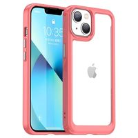 iPhone 14 Plus Anti-Shock Hybride Hoesje - Rood - thumbnail