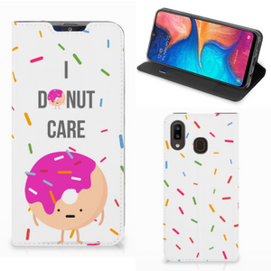 Samsung Galaxy A30 Flip Style Cover Donut Roze