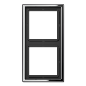 Jung LS990 afdekraam 2-voudig glanzend chroom
