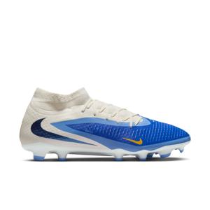 Nike Phantom 6 High Academy Gras / Kunstgras Voetbalschoenen (MG) Wit Blauw Geel