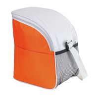 Kleine koeltas/Lunch tas model Glaciaal - 23 x 16 x 26 cm - 1 vaks - oranje/grijs - 9 Liter