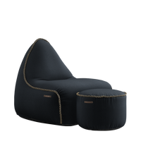 Cura Lounge Chair & Pouf - thumbnail