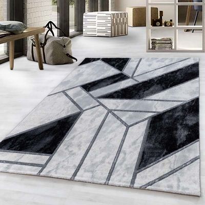Vloerkleed Naxos Asher Zilver - 120x170cm Design Vloerkleed - 123vloerkleed.nl is de online webshop voor vloerkleden en woonaccessoires.