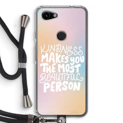 The prettiest: Pixel 3a Transparant Hoesje met koord