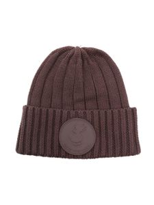 Save The Duck Kids bonnet Doyle en maille nervurée - Marron