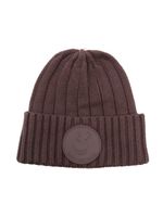 Save The Duck Kids Doyle ribbed cotton beanie - Marron - thumbnail