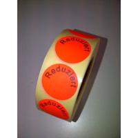 Etiket 30 mm fluor rood REDUZIERT