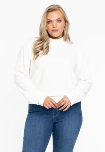 Yoek Shirt met pofmouw | Beige | Maat 38/40