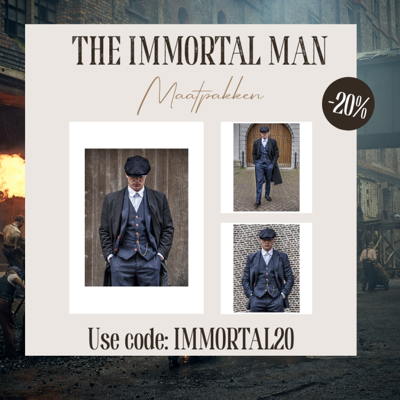 3-delig Tweed Pak Klassiek Navy Gekleurd Gespikkeld | Peaky Blinders