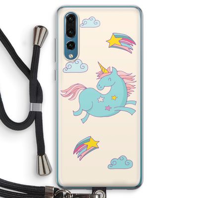 Vliegende eenhoorn: Huawei P20 Pro Transparant Hoesje met koord