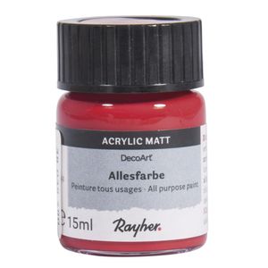 Acrylverf/hobbyverf rood 15 ml hobby materiaal   -