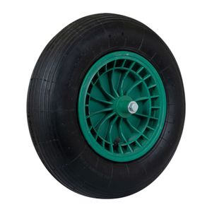 Sr Wiel 16x4 400x8 kunststof velg groen compleet met as