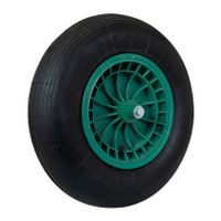 Sr Wiel 16x4 400x8 kunststof velg groen compleet met as Sr Wiel 16x4 400x8 kunststof velg groen compleet met as