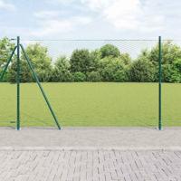 VidaXL Afrasteringspaal groen 10 x 1,6 m (36 mm gaas) staal en pvc