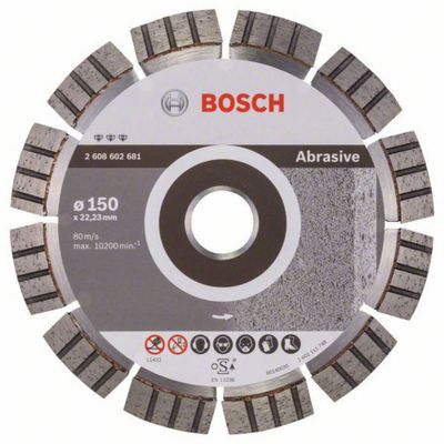 Bosch Accessories 2608602681 Bosch Power Tools Diamanten doorslijpschijf Diameter 150 mm Boordiameter 22.23 mm Schurende materialen 1 stuk(s) Bosch Accessories 2608602681 Bosch Power Tools Diamanten doorslijpschijf Diameter 150 mm Boordiameter 22.23 mm Schurende materialen 1 stuk(s)