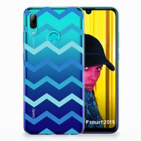 Huawei P Smart 2019 TPU bumper Zigzag Blauw - thumbnail