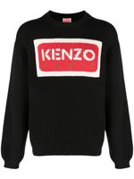 Kenzo pull à logo en intarsia - Noir - thumbnail