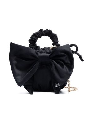 Monnalisa sac porté épaule à détail de nœud - Noir
