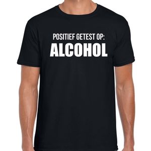 Drank t-shirt positief getest op alcohol zwart voor heren - Drank t-shirt