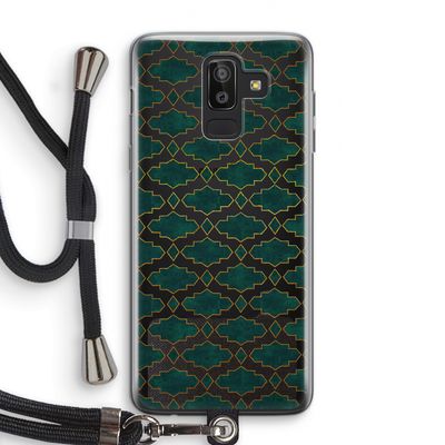 Moroccan tiles: Samsung Galaxy J8 (2018) Transparant Hoesje met koord