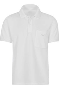 TRIGEMA Comfort Fit Polo shirt Korte mouw wit