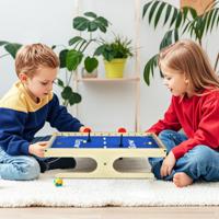 Magnetisch Minivoetbal Tafel voor 2 Spelers met 2 Ballen en 2 Sets Magnetische Handgrepen 2 Markeerstiften en 3 Koekjesmagneten