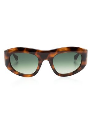 GIGI STUDIOS lunettes de soleil Galilea à monture ovale - Marron